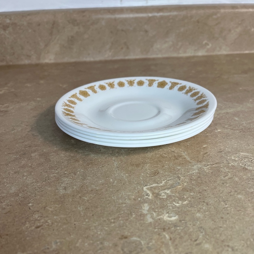 Vintage Corelle Butterfly Gold Saucer Plates